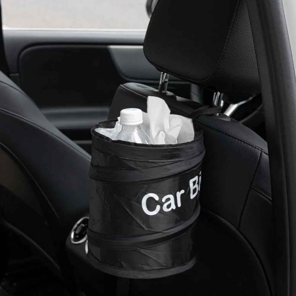 Black Car Trash Can Pack Bag Waterproof Car Trash Bag for Little Leak Proof Car Cooler Bag Car Garbage Bag with Side Pocket
