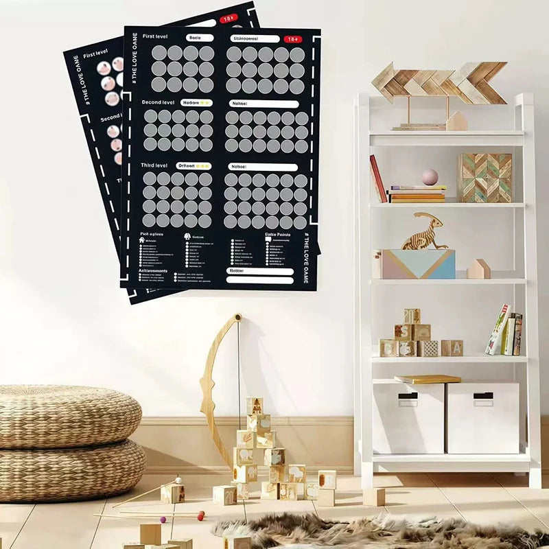 100 Sex Position Game for Couples - Love Scratch Date Night Board Poster - Adult Game for Couples - Sex Toys