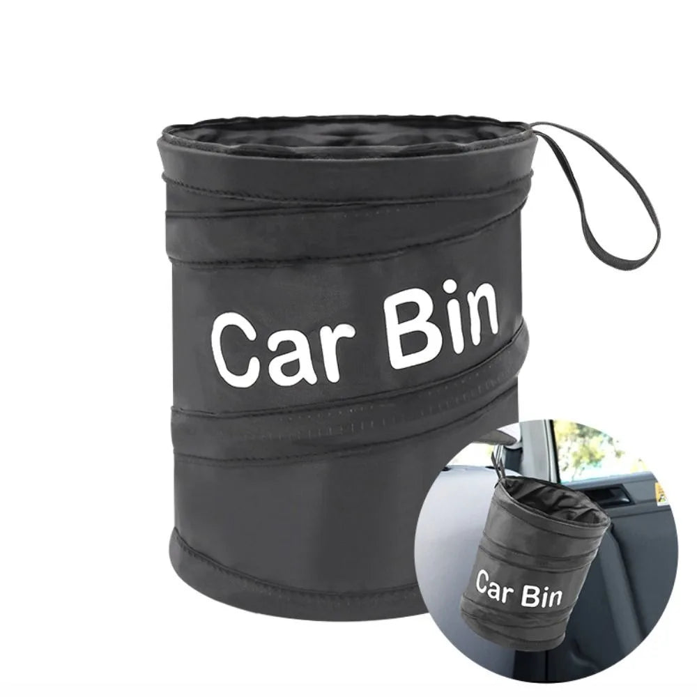 Black Car Trash Can Pack Bag Waterproof Car Trash Bag for Little Leak Proof Car Cooler Bag Car Garbage Bag with Side Pocket