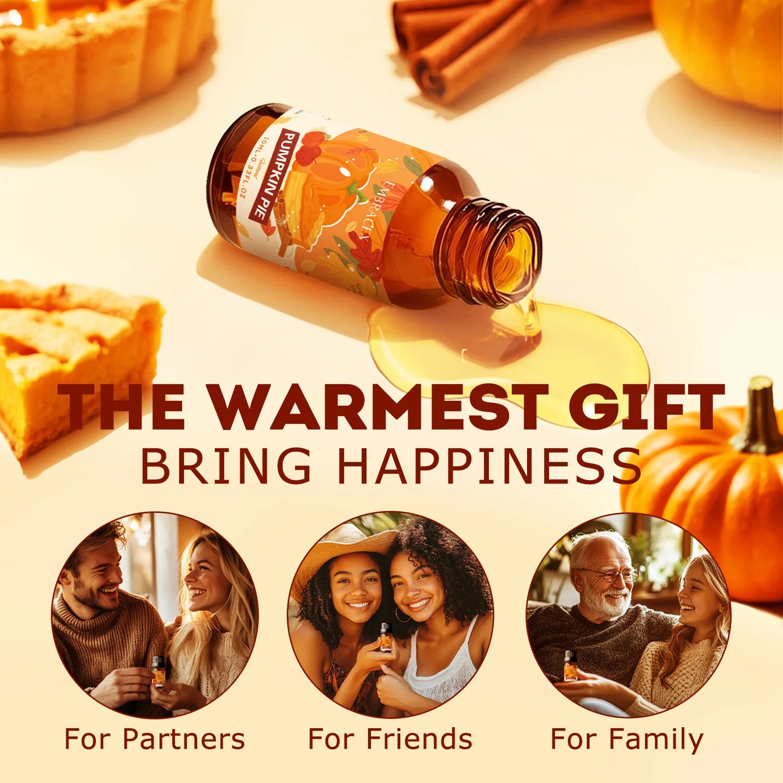 10ml Pumpkin pie Essential Oil Gifts perfume candle decorations skincare oils Soap Diffusion Massage oils Aromatherapy Oil