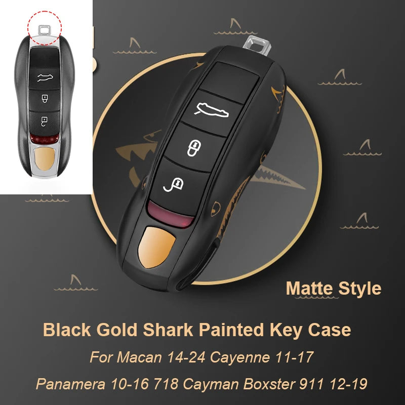 Car Remote Key Cover Racing style For Porsche Cayenne Panamera Cayman Macan Boxster 971 9YA 718 911 Racing Keyless Hard Case