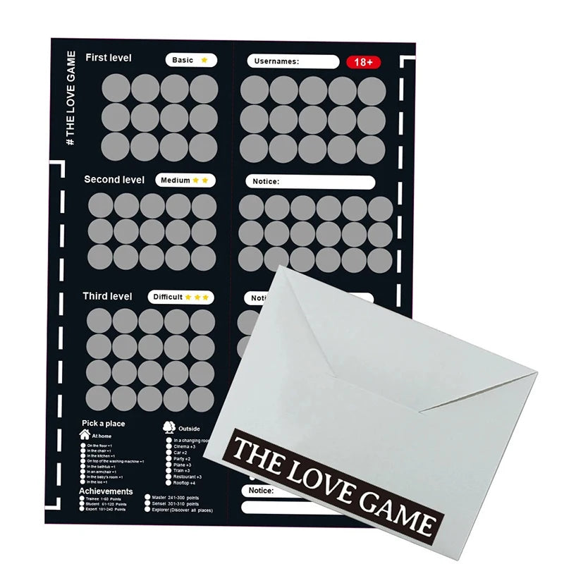 100 Sex Position Game for Couples - Love Scratch Date Night Board Poster - Adult Game for Couples - Sex Toys