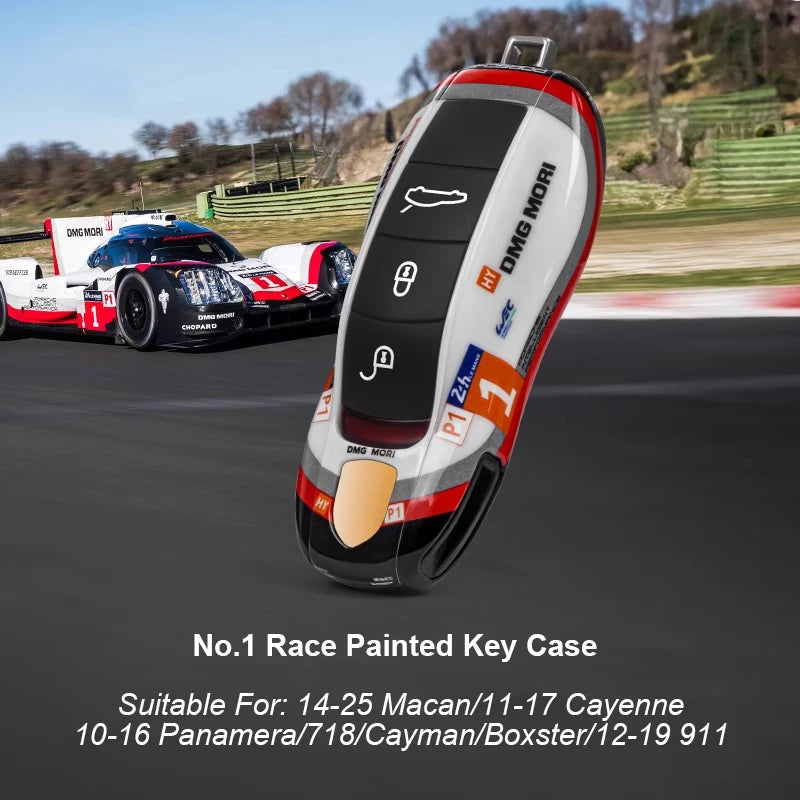 Car Remote Key Cover Racing style For Porsche Cayenne Panamera Cayman Macan Boxster 971 9YA 718 911 Racing Keyless Hard Case