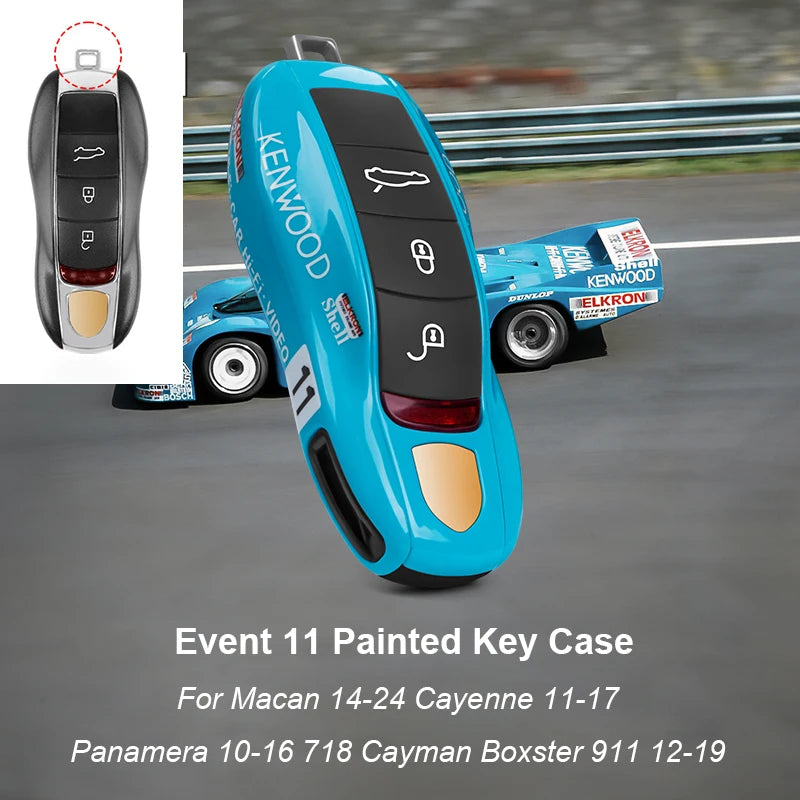 Car Remote Key Cover Racing style For Porsche Cayenne Panamera Cayman Macan Boxster 971 9YA 718 911 Racing Keyless Hard Case