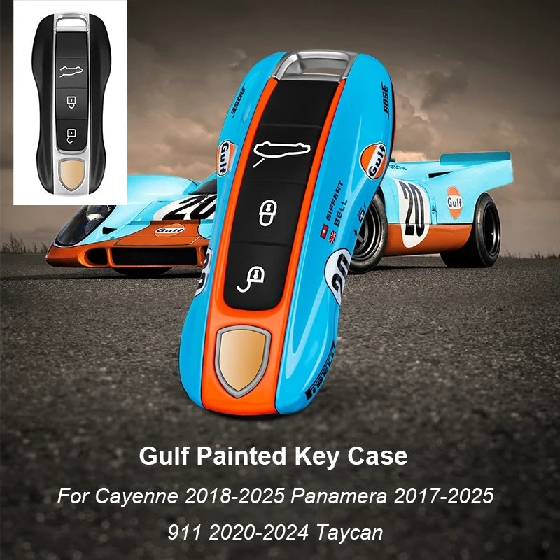 Car Remote Key Cover Racing style For Porsche Cayenne Panamera Cayman Macan Boxster 971 9YA 718 911 Racing Keyless Hard Case